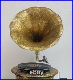 Antique HMV Gramophone Fully Functional working Phonograph, win-up record player