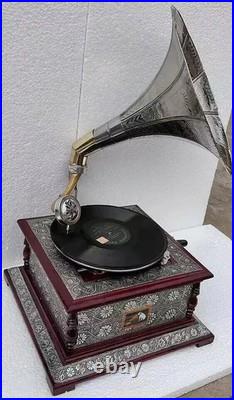 Antique HMV Gramophone Fully Functional working Phonograph, win-up record player