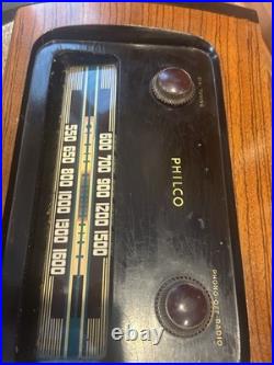 Antique Philco Phonograph Radio Bing Crosby Front Loading Record Player VIDEO