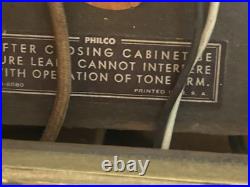 Antique Philco Phonograph Radio Bing Crosby Front Loading Record Player VIDEO