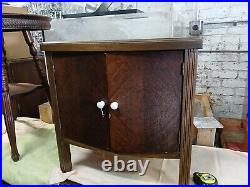 Antique Phonograph Record Player Storage Cabinet