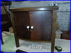 Antique Phonograph Record Player Storage Cabinet