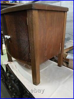 Antique Phonograph Record Player Storage Cabinet