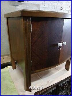 Antique Phonograph Record Player Storage Cabinet