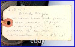 Antique Prototype Experimental Phonograph Gramophone Portable Record Player