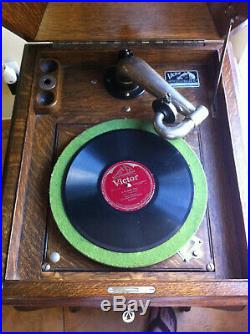 Antique Record Player Gramophone 1918 Victor Victrola Talking Machine VV-XIA