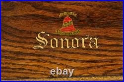 Antique Sonora Victorian Quartersawn Oak Tabletop Phonograph Record Player