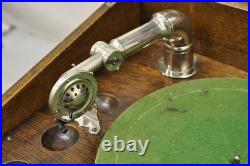 Antique Sonora Victorian Quartersawn Oak Tabletop Phonograph Record Player