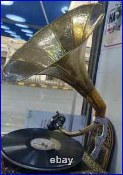 Antique Style HMV Gramophone Functional Working Phonograph win-up record player Antique Style HMV Gramophone Functional Working Phonograph win-up record player