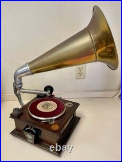 Antique The Leader Gramophone Phonograph Victor Record Player RENA Stroboscope