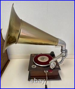 Antique The Leader Gramophone Phonograph Victor Record Player RENA Stroboscope