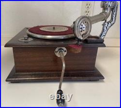 Antique The Leader Gramophone Phonograph Victor Record Player RENA Stroboscope