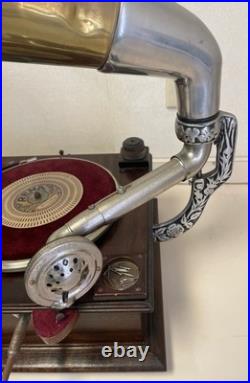 Antique The Leader Gramophone Phonograph Victor Record Player RENA Stroboscope