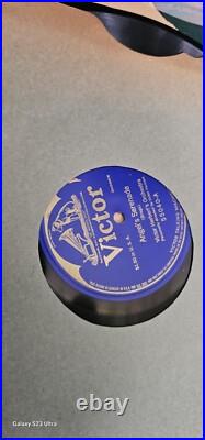 Antique Victor Victrola XI Tipe J Phonograph Cabinet Record Player W Records In