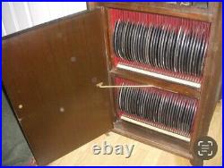 Antique Vintage Circa 1910 Edison Disc Phonograph Record Player Cabinet