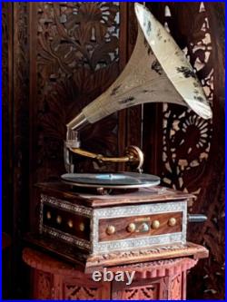 Antique WORKING Columbia Grafonola Wind Up Phonograph Record Player With Horn Antique WORKING Columbia Grafonola Wind Up Phonograph Record Player With Horn