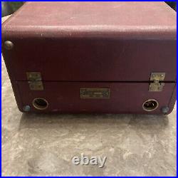 Antique Webster Chicago Model 100-116 3 Speed Record Player Portable With Case