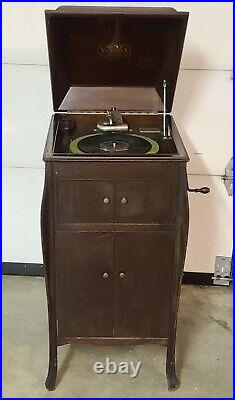 Antique Working 1922 VICTOR VV-80 Hand Crank Victrola Record Player Phonograph