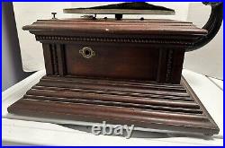 Antique ZONOPHONE Wood Horn PHONOGRAPH TURNTABLE Record Player Victor Edison Vtg