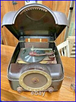Antique Zenith Record Player/Radio COBRA-MATIC Model H664 Variable Speed TubeAmp