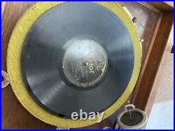 Antique phonograph record player