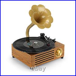 Asmuse Vinyl Record Player 3 Speed Retro Turntable Bluetooth Vintage Gramophone