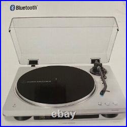 Audio Technica AT-LP70XBT WS White/Silver Record Player Bluetooth From Japan NEW