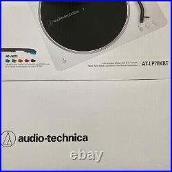 Audio Technica AT-LP70XBT WS White/Silver Record Player Bluetooth From Japan NEW