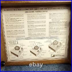 Audiotronics Portable Record Player 308T VTG Turntable 4 Speed Bi Directional