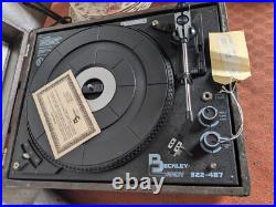 Beckley Cardy Portable Phonograph Record Player Vintage Electronic Turntable NOS