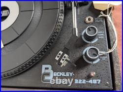 Beckley Cardy Portable Phonograph Record Player Vintage Electronic Turntable NOS