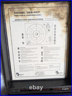 Beckley Cardy Portable Phonograph Record Player Vintage Electronic Turntable NOS