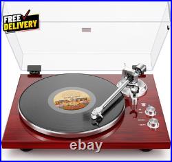 Belt Drive Turntable Vinyl Record Player Bluetooth USB Phono Preamp