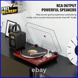 Belt Drive Turntable Vinyl Record Player Bluetooth USB Phono Preamp