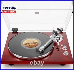 Belt Drive Turntable for Vinyl Record Player Connect with Bluetooth Speakers