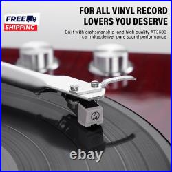 Belt Drive Turntable for Vinyl Record Player Connect with Bluetooth Speakers