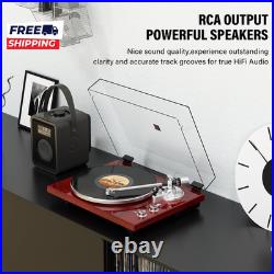 Belt Drive Turntable for Vinyl Record Player Connect with Bluetooth Speakers