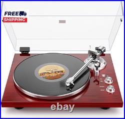 Belt Drive Turntable for Vinyl Record Player Connect with Bluetooth Speakers