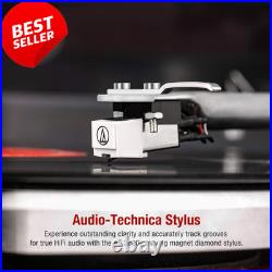 Belt Drive Turntable with Bluetooth Built-In Pre-Amp USB Output Vinyl Player