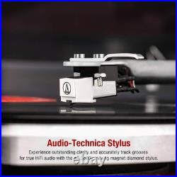 Belt Drive Turntable with Bluetooth Connectivity, Built-in Phono Pre-amp, USB Di