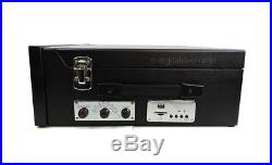 Black Steepletone SRP1R 11 Record Player & Radio 33,45,78 3 Speed Turntable USB
