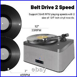 Bluetooth HiFi Vinyl Turntable Phonograph Record Player Audio Technica Cartridge