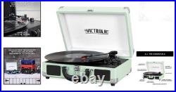 Bluetooth Portable Suitcase Record Player 3-Speed Vinyl with Built-in Speaker