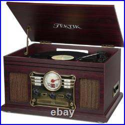 Bluetooth Record Player 10 in 1, 3-Speed Belt-Drive Turntable with Speakers