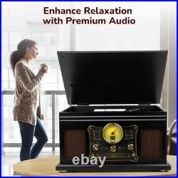 Bluetooth Record Player 10 in 1,3-Speed Turntable for Vinyl with Speakers, LP Bluetooth Record Player 10 in 1,3-Speed Turntable for Vinyl with Speakers, LP