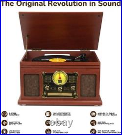 Bluetooth Record Player 10 in 1, 3-Speed Turntable for Vinyl with Speakers, LP