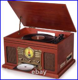 Bluetooth Record Player 10 in 1, 3-Speed Turntable for Vinyl with Speakers, LP t