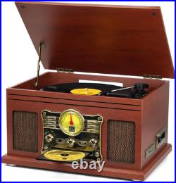 Bluetooth Record Player 10 in 1, 3-Speed Turntable for Vinyl with Speakers, LP t