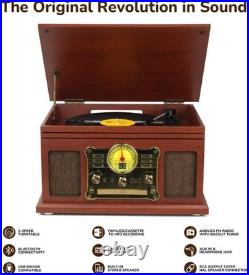 Bluetooth Record Player 10 in 1, 3-Speed Turntable for Vinyl with Speakers, LP t