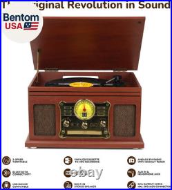 Bluetooth Record Player 10 in 1, 3-Speed Turntable for Vinyl with Speakers, LP t